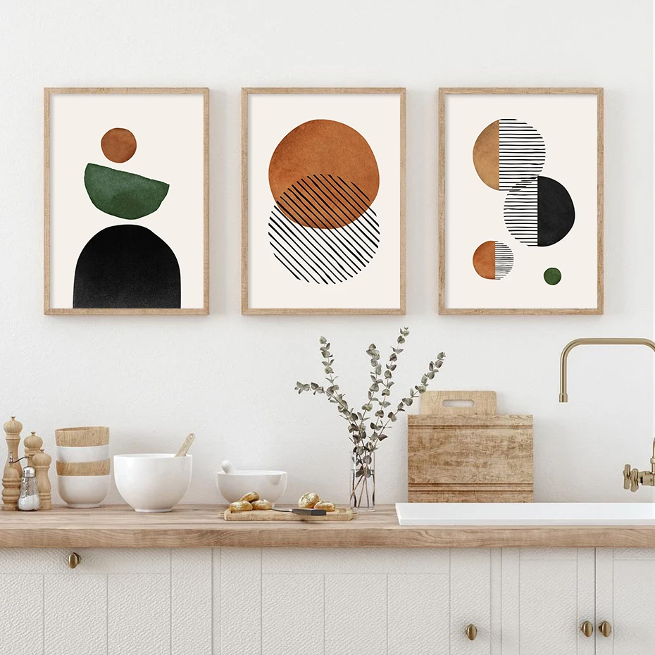 Plant Parenting - Boho Abstract Mid Century Plants Geometric