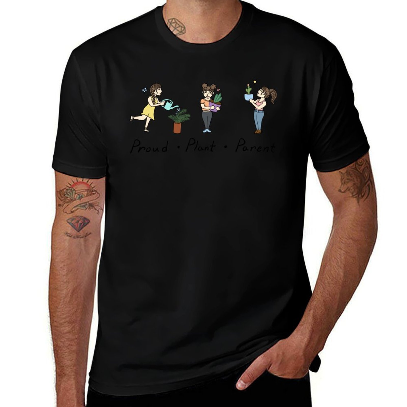 Plant Parent T Shirt - Plant Cartoon Proud Mom parenthood Plant