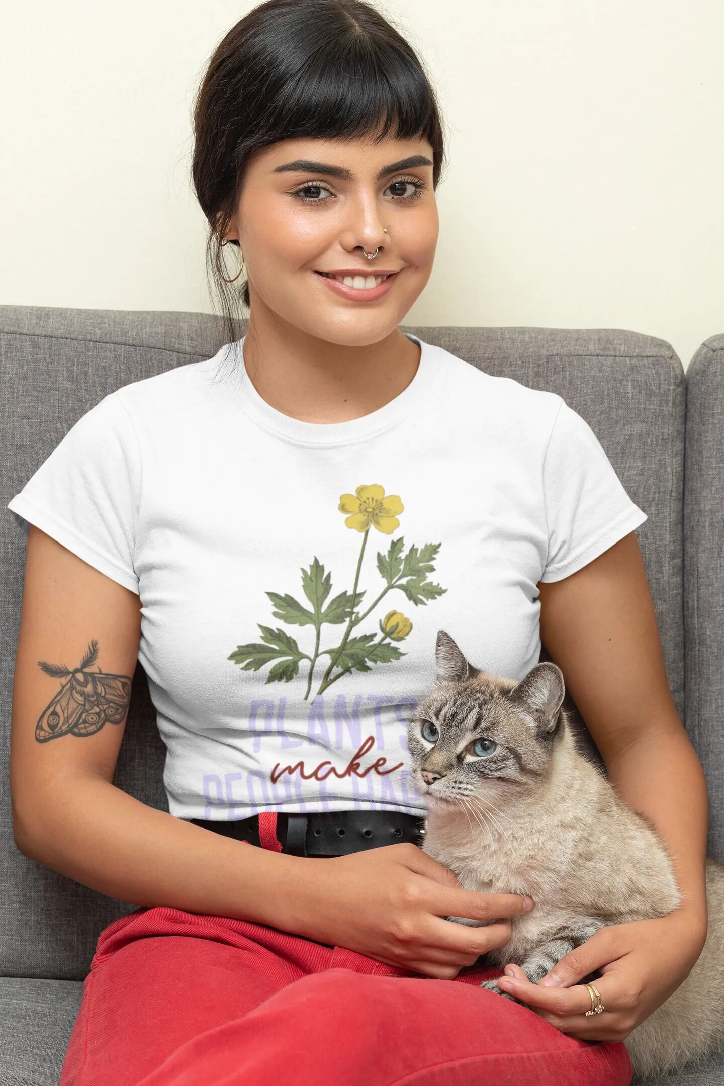 Plant Parent T Shirt - Plants Make People Happy Inspirational Plant